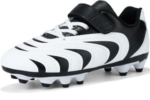 Custom Unisex Football Soccer Cleats Black White Synthetic Upper Rubber Outsole Breathable Sport Shoes for Outdoor Game Sneakers - Product Image 6