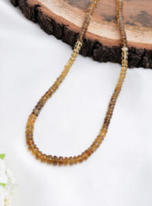 Bolas facetadas de cuarzo miel natural de 16 pulgadas, naturales, para la elaboración de joyería fina, cuentas de piedras preciosas para collares - Product Image 4