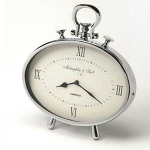 Stainless Steel and Aluminum Metal Oval Shape Shinny Polish Table <b>Clock</b> Fancy Style Hot Selling Highest Quality Table <b>Clock</b> - Product Image 1