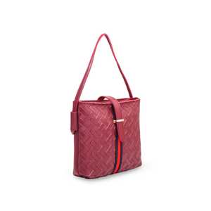 Maroon Formal Shoulder Bag P56019 Elegant Fine Chain & Link <b>Bracelets</b> Accessory - Product Image 2