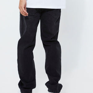 Collection de jeans en denim pour hommes, style cargo bleu multi-poches et coupe droite slim fit délavée foncée, pantalons décontractés en coton tendance - Product Image 4