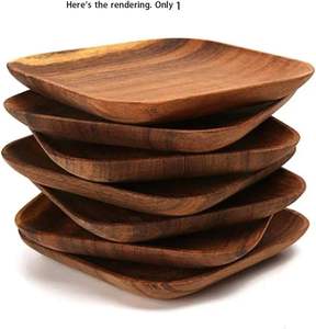 Colección de Platos de Madera Natural, Platos de Madera para Cenas Rústicas de la INDIA por HANNAN HANDICRAFT - Product Image 3