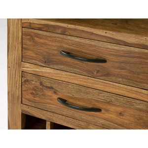 Porte-vin rectangulaire en bois de Sheesham fait main - Design moderne du milieu du siècle, écologique, à fixer au mur, vente en gros - Product Image 2