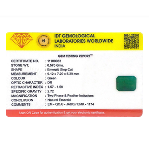 Loose Emerald Gemstone 2.85 Carat for Fine Jewelry - Product Image 4