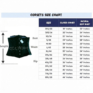 <b>Underbust</b> Steelboned Green Velvet Corset With Green Satin Trim For Sexy Women Outfit - Product Image 6