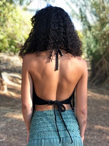 Gypsy Hippie Boho Lace <b>Top</b> With Fringe Sheer Fabric Fairy Inspired <b>Festival</b> Wear For Women - Product Image 3