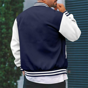 Chaquetas Varsity de Lona para Hombre, Invierno, Venta al Por Mayor, Logotipo Personalizado, Cuello Alto, Logotipo Frontal, Transpirables, Impermeables, Ecológicas, de Secado Rápido - Product Image 2