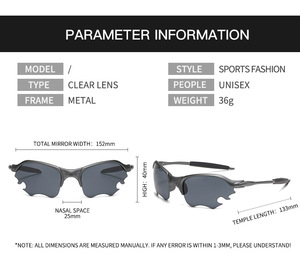 LMA 5902 Luxury Brand Outdoor Sports Man Silver Frame Blue Shades Y2K Fashion Women UV400 High Quality Custom Logo <b>Sunglasses</b> - Product Image 5