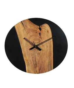 High Quality Modern Blue Epoxy Resin Wood <b>Hand</b> Modeled Angel Theme Wall <b>Clock</b> Best Quartz Needle Display Living Room Home - Product Image 2