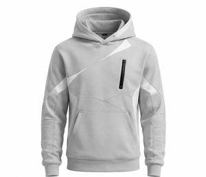 เสื้อฮู้ดผู้ชายผ้าฟลีซ 400 GSM ดีไซน์สีตัดต่อ ระบายอากาศได้ดี ทรงปกติ สวมใส่สบายในฤดูใบไม้ร่วง ราคาประหยัด - Product Image 1