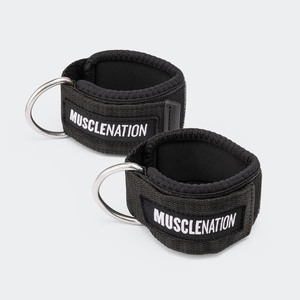 Manchette de levage réglable 2026 à succès avec anneau en D, logo personnalisé, rembourrage en néoprène, sangle de poignet et de cheville pour machine à câble - Product Image 1