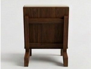 Minimalist Solid <b>Teak</b> Wood Lounge <b>Chair</b> with Cushion - Product Image 2