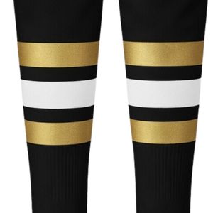 Men Black Gold Hockey <b>Socks</b> Polyester Sports Athletic <b>Long</b> <b>Socks</b> Team Match Uniform Training Wear Outdoor Performance Apparel - Product Image 2