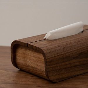 Boîte à mouchoirs élégante en bois avec un design artisanal unique pour la salle à manger, le salon, la chambre et la décoration de bureau - Product Image 3