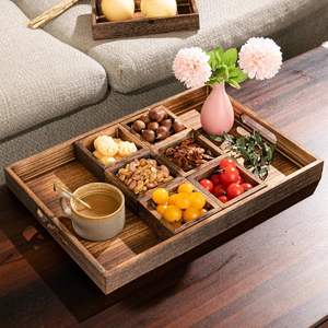 Wooden Classic Serving Tray with <b>Walnut</b> Finish for Tea/<b>Coffee</b> Service & Home Decor Tableware From India - Product Image 4