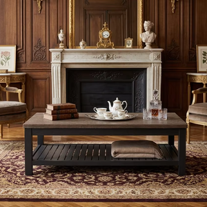 Mesa de Centro Premium Azora Limo, Muebles de Madera Dura, Acabado Ecológico, Duradero, Cuadrado, Diseño Industrial Moderno, para el Hogar y Comercial - Product Image 3