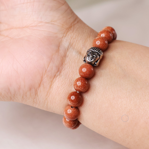 High Quality Red Goldstone Beads Buddha <b>Bracelet</b> Romantic Gift Fashion Charm Jewelry for Men Women Energy Meditation - Product Image 3