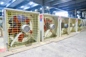 Ventilateur mural industriel blanc à entraînement direct, ventilateur axial carré APL-2-5D, commande par bouton, 4P/6P, support OBM Vietnam - Product Image 5