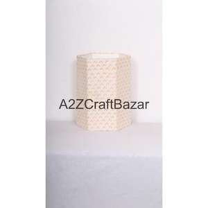 Poubelle extérieure hexagonale élégante en carton de coton pliable avec motif imprimé DIY pour bureau, maison, jardin - Personnalisable - Product Image 1