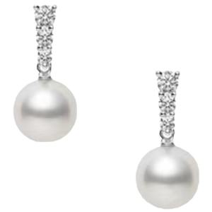 Pendientes de Perlas Naturales de Agua Dulce de 7-9 mm con Forma Redonda Impecable, Plata de Ley 925, Luz Extremadamente Brillante - Product Image 5