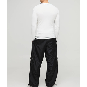 Pantalones Deportivos Personalizados Talla XL, Estilo Urbano, Pantalones Cargo de Nailon, Cintura Elástica, Pierna Ancha, Estampado, Joggers para Hombre - Product Image 5