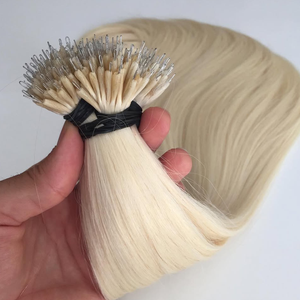 Extensions de cheveux naturels Nano Ring, lisses et soyeuses, double épaisseur, cheveux vierges pour salon, longueurs 16, 18, 20, 22, 24 pouces - Product Image 5