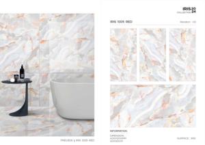 Carrelage en porcelaine Iris Super Luxe 600x1200 Grand Format Effet Cristal Premium Surface Murale et de Sol Utilisation Intérieure et Extérieure Moderne - Product Image 2
