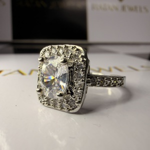Style Women's Engagement <b>Ring</b> 14k 18K White Gold lab grown diamond Oval Cut Prong Setting IGI Certified Diamond <b>Fine</b> <b>Rings</b> - Product Image 2