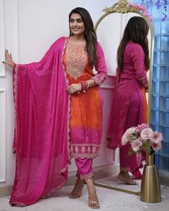 Costume Badhani Salwar Kameez de haute qualité avec broderie séquence travail vêtements pakistanais costume de mariage - Product Image 6