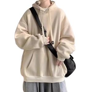 ชุดเสื้อแจ็กเก็ตมีฮู้ดสำหรับผู้ชาย, ชุดเสื้อสเวตเตอร์มีฮู้ดโอเวอร์ไซส์สำหรับฤดูใบไม้ร่วงและฤดูหนาว - Product Image 3