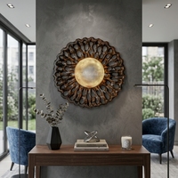 Lampe murale LED en teck Elura de luxe, style décoratif moderne pour l'intérieur de la maison, chambre à coucher, salon, hôtel