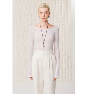 Blusas Elegantes para Mujer, Blusa Elegante con Cuello Barco SCULPT BOATNECK TOP, Blusas y Camisas de Manga Larga para Mujer - Product Image 3