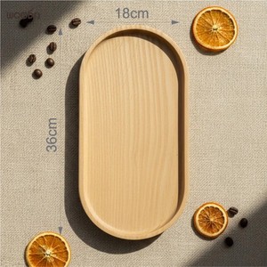 Plateau de service ovale en bois massif, design classique, fait main, durable, écologique, pour plats et assiettes - Product Image 2