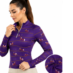 Chaleco Ecuestre Profesional de Compresión de Algodón Personalizado para Mujer, Estilo Western, Sin Mangas, con Cremallera, Cintura Alta, Ajuste Ceñido, Logotipo Personalizado - Product Image 6