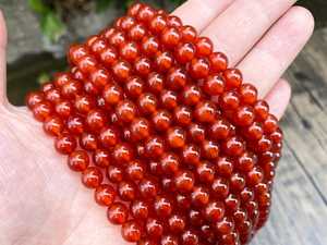 AA Genuine <b>Red</b> Agate Smooth Round Gemstone <b>Beads</b> 2mm 3mm 4mm 5mm 6mm 8mm 10mm 12mm Loose Stone <b>Beads</b> for Jewelry - Product Image 6