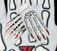 ALHUSAYNAPPAREL Gants de football les plus vendus pour les wide receivers américains, avec renforts injectés, fermeture auto-agrippante, en polyester