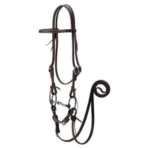 Bridon d'équitation en cuir de haute qualité pour l'extérieur, personnalisation acceptée, haltères en cuir pour chevaux - Product Image 3