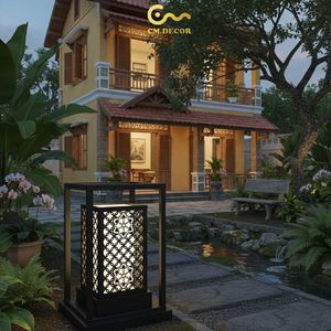 Premium Contemporary Outdoor Square Wall Fixture Decorative Minimalist Lamp Stainless Steel AC 200V E27 IP65 Black - Product Image 6