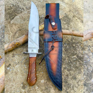 Navaja de bolsillo plegable de acero de Damasco personalizada, mango de Micarta G10, alta calidad 58HRC, para uso exterior, con funda de cuero, proveedor - Product Image 5