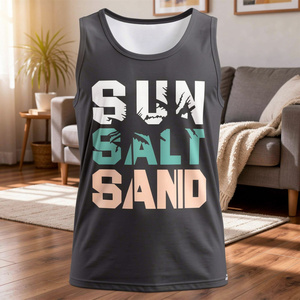Wholesale Cotton Breathable <b>Vintage</b> <b>Tank</b> <b>Top</b> Custom Sleeveless Men Loose Oversized Acid Wash Birlag Sports - Product Image 4