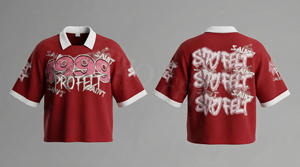 Camiseta de Hombre Cómoda, de Manga Corta, Transpirable, con Cuello Redondo, Logotipo Impreso, Se Acepta Marca Privada, 100% Algodón, Estilo Hip Hop - Product Image 2