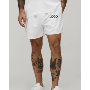 Custom Shorts Embroidery Logo Polyester Cotton Solid Color Beach Gym Outwear Plus Size High Waist Men Running Sweatpants - Product Image 4