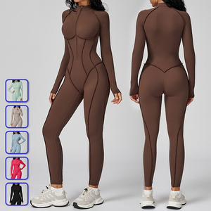 Combinaison pour femme à col montant, style tendance, extensible, pour l'entraînement, avec faible MOQ - Product Image 1