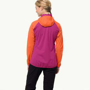 Chaqueta Softshell con Capucha y Paneles de Color para Mujer, Diseño ODM, Corte Ajustado, Manga Larga, Cierre de Cremallera, Resistente al Viento, para Invierno y Actividades al Aire Libre - Product Image 6