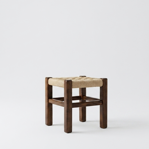 Jin Minimalist Teak Wood <b>Stool</b> Handcrafted Eco-Friendly Durable Indoor Accent Furniture Matte Natural Coating Residential - Product Image 1