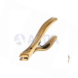 En gros, Coupe-ongles de pied robuste doré, en forme de lune, à double ressort, pour ongles incarnés, avec lames à bords tranchants - Product Image 2