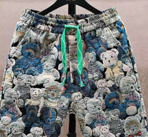Shorts d'été pour hommes en maille à imprimé floral numérique, taille mi-haute, coupe ample, décontractés, pour la plage et le sport - Product Image 4