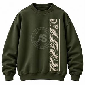 <b>Men</b>’s Abstract Wave Print <b>Crewneck</b> <b>Sweatshirt</b> Custom Graphic Pullover Casual Streetwear <b>Sweatshirt</b> - Product Image 4