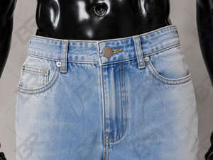Medium Wash Breathable Lightweight <b>Flare</b> <b>Jeans</b> <b>Men</b> High Waist Loose Fit Vintage Bell Bottom Woven Denim Pants Casual Streetwear - Product Image 6