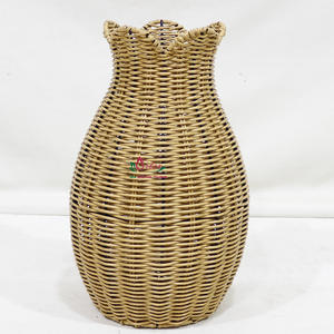 Artex Dong Thap Vase de sol rustique fait à la main Jacinthe d'eau Paniers de tissage Vases décoratifs Corde de jonc de mer Usine directe - Product Image 4